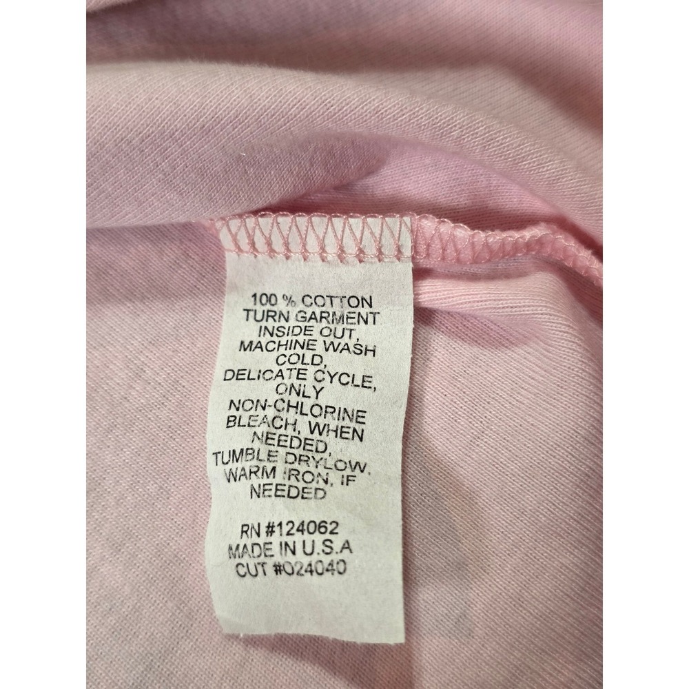 Cactus Fashion For Art Womens XL Pink Paris Graphic Cotton Lettuce Edge Top NWT - Picture 7 of 8